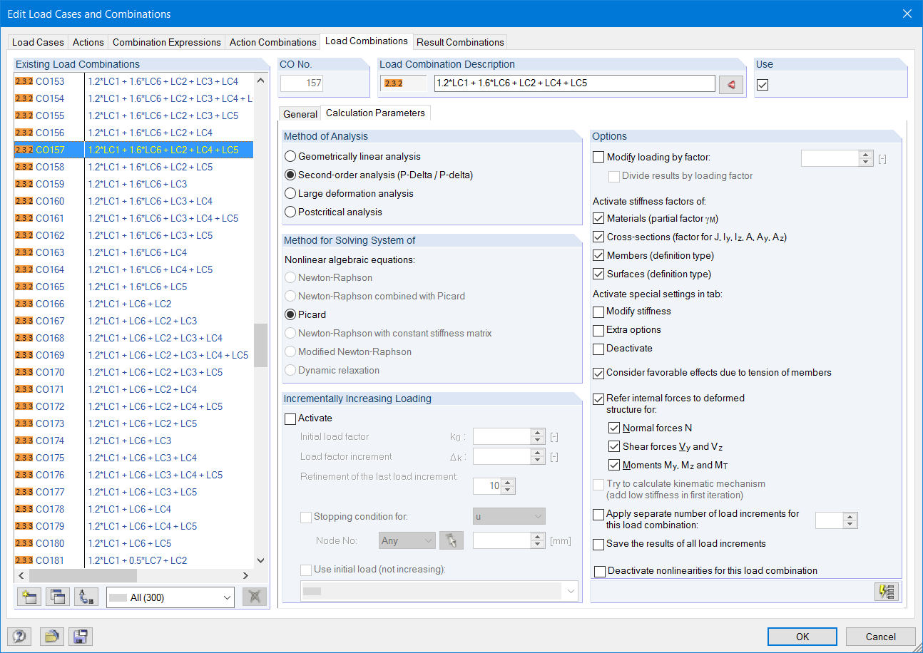 Design Parameters of Load Combination