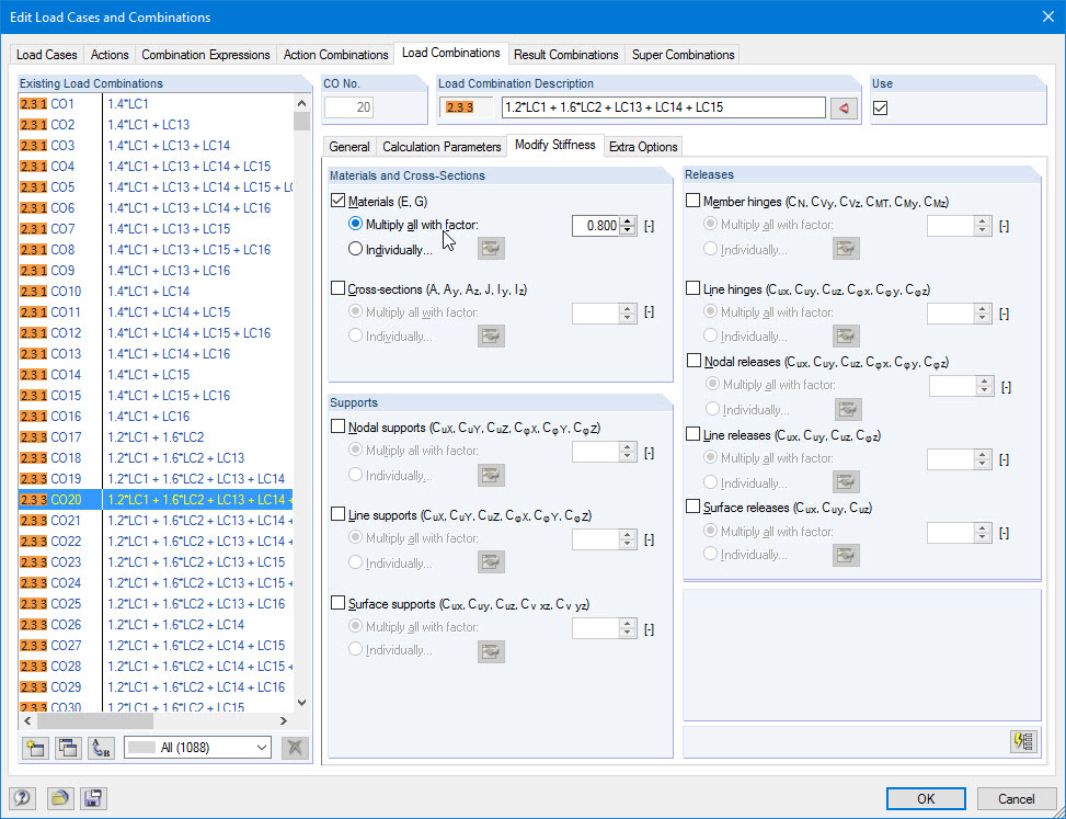 Assignment of Design Situations to Combination Rules