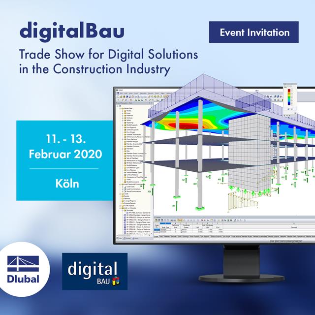 Invitation to the Trade Fair for Digital Solutions in the Construction Industry

Visit us from February 11 to 13, 2020