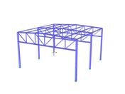 Steel Hall with Trusses