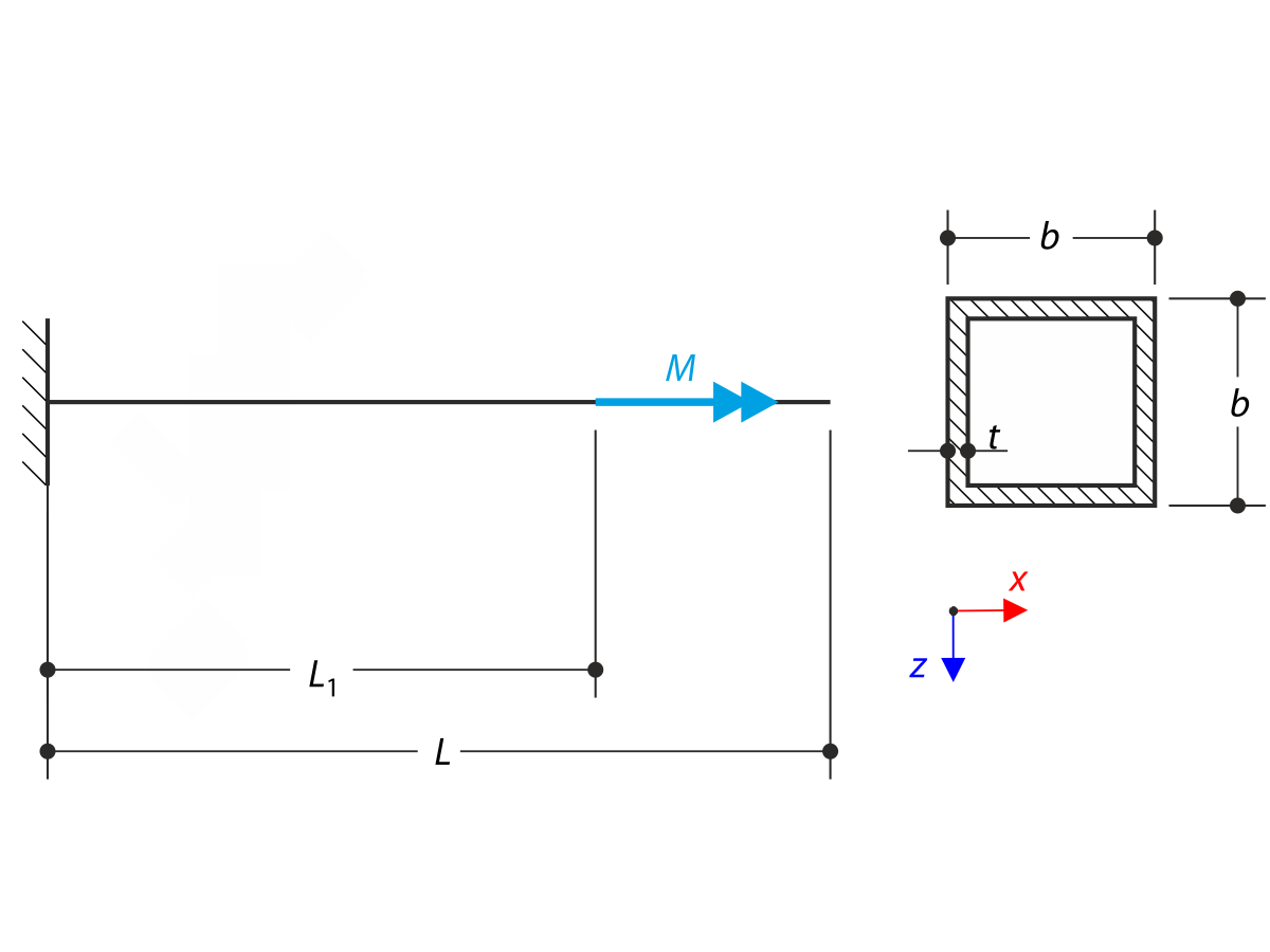 Cantilever Under Torsion Without Warping