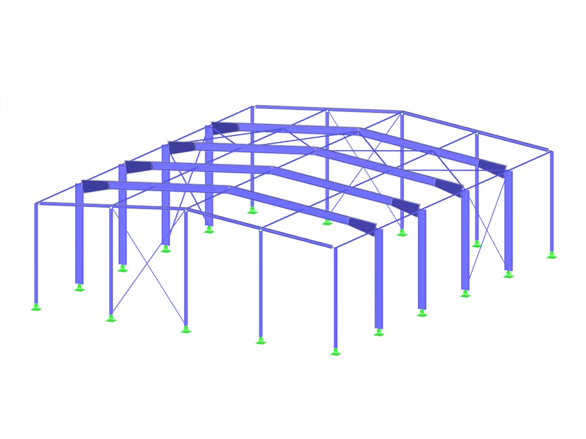 Steel Hall Structure with Tapers