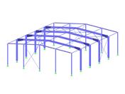 Steel Hall Structure with Tapers