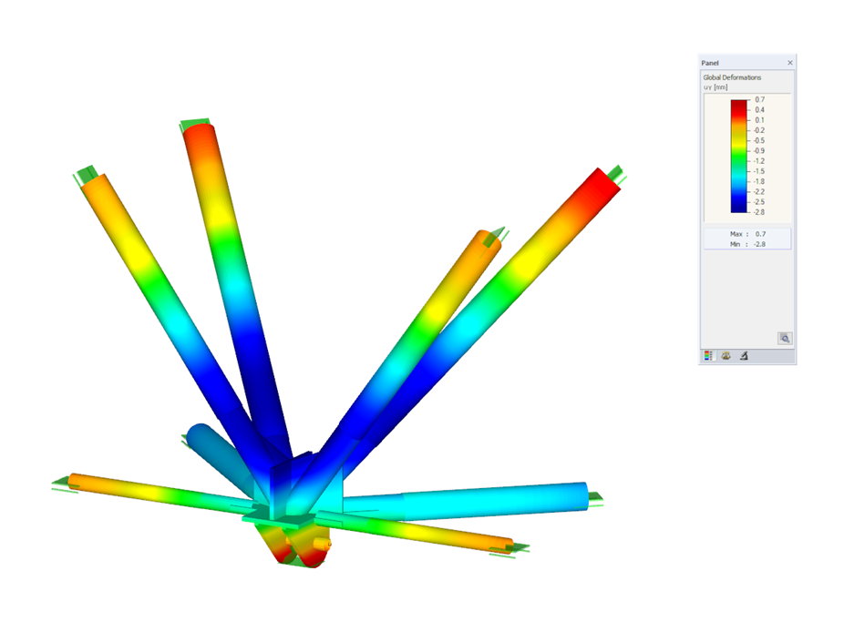 Steel Connection of Truss Node | Solid Stresses