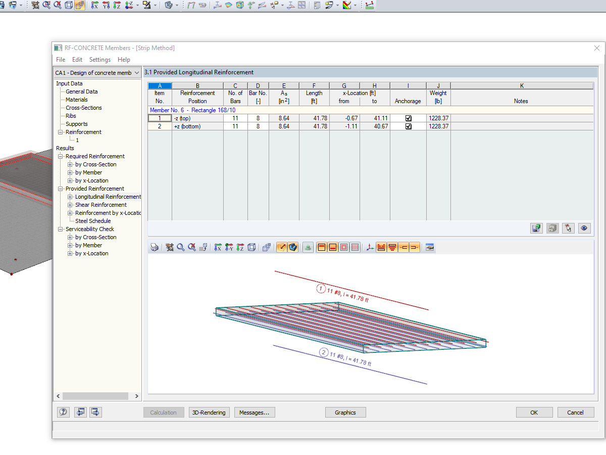 Result Beam Design in RF-CONCRETE Members