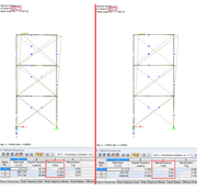 Comparing Node Shapes Without Considering (Left) and with Considering Tension Members (Right)