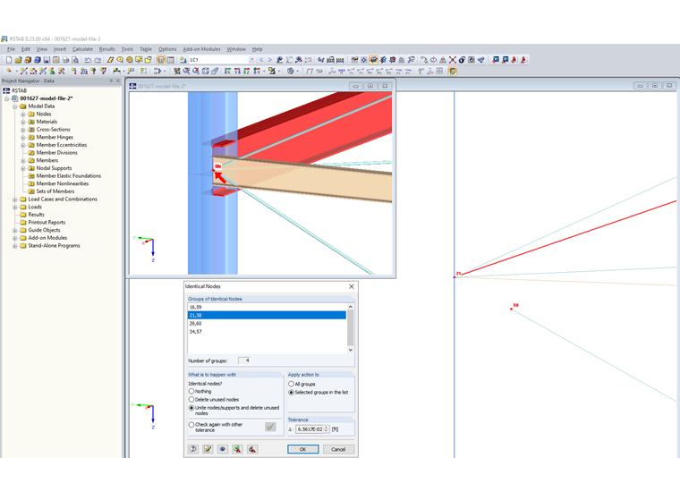Model Check with Uniting Nodes