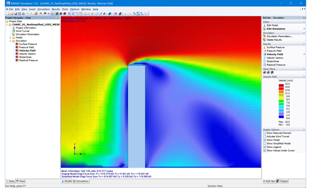 Velocity Field on Vertical Cross-Section