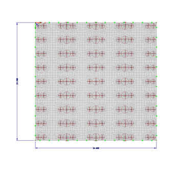 Base Plate with FE Mesh Refinements and Shelf Support Loads