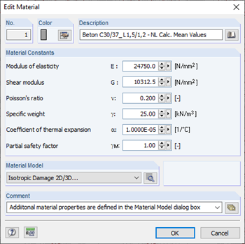 Specifying Tangent Modulus at Origin as Modulus of Elasticity