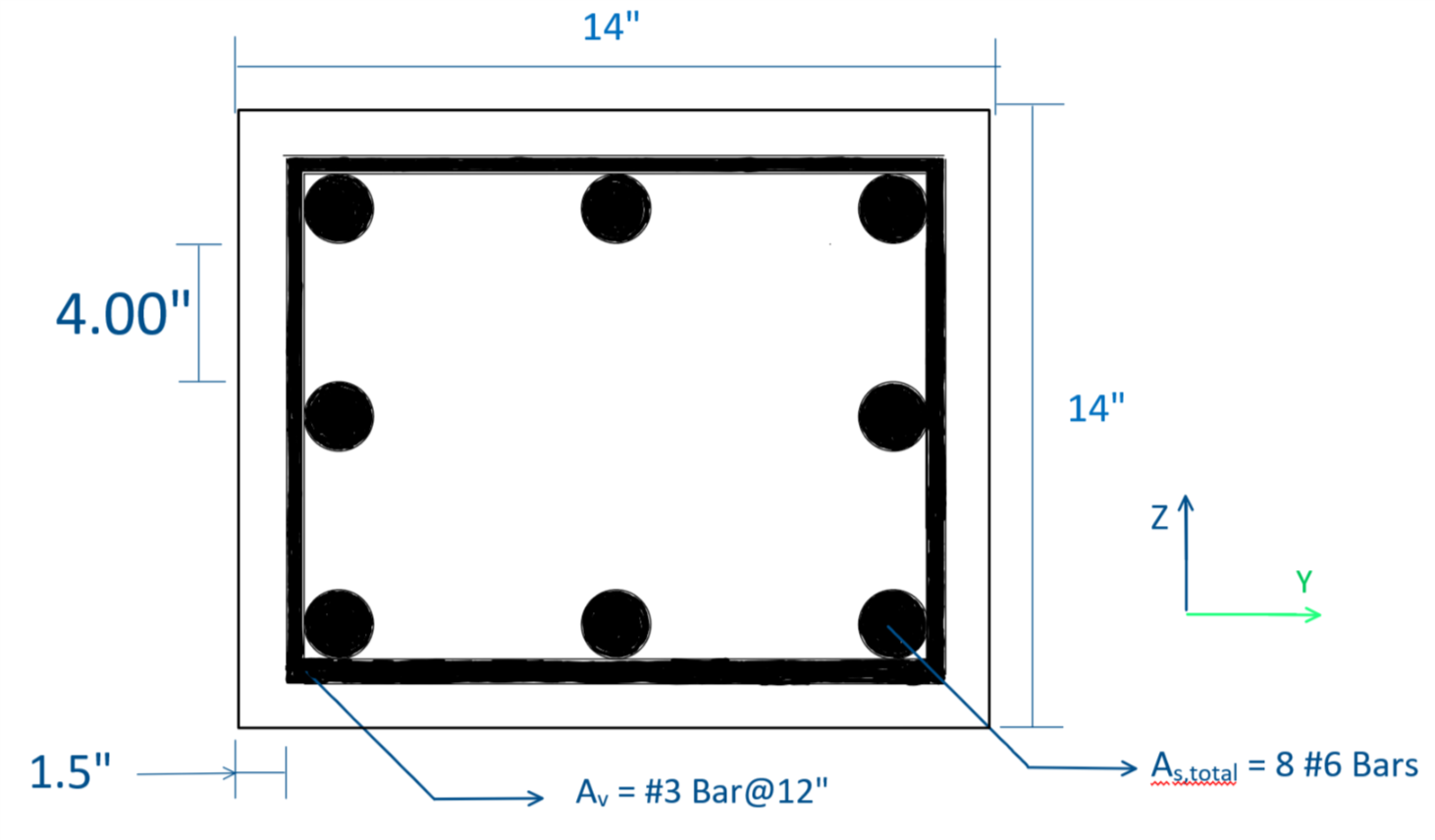 Reinforced Concrete Column - Reinforcement Design/Dimensions