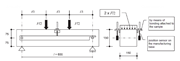 Testing Device to Determine Post-Cracking Flexural Tensile Strength (Dimensions in mm)