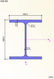 Girder Section HEB 360, S235