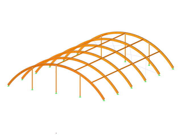 Timber Structure with Curved Roof for Snow Load Application
