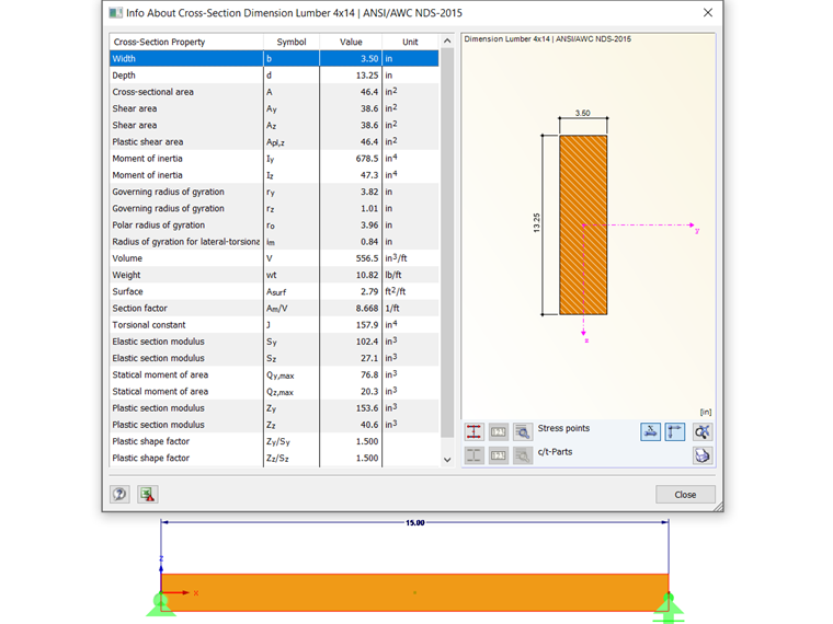 Beam Loading and Dimension Details