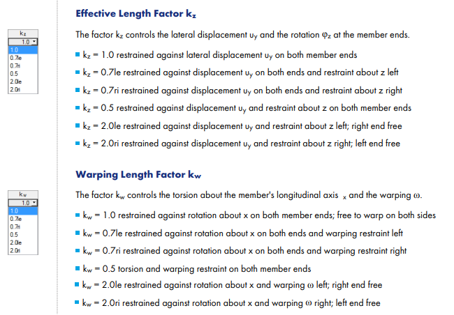 Effective Length and Warping Length Factors