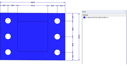 Dimensions of End Plate