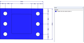 Dimensions of End Plate