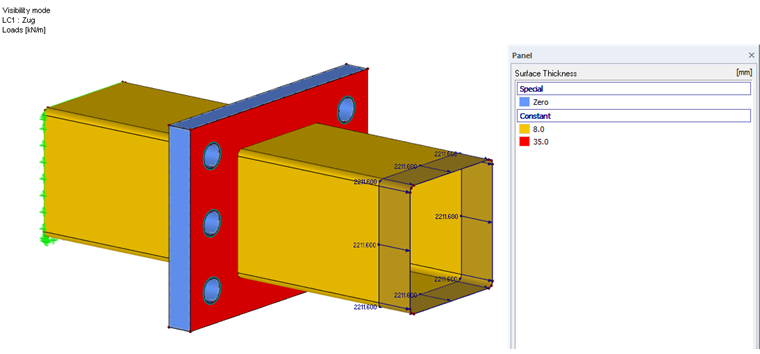 Surface Thicknesses and Loads