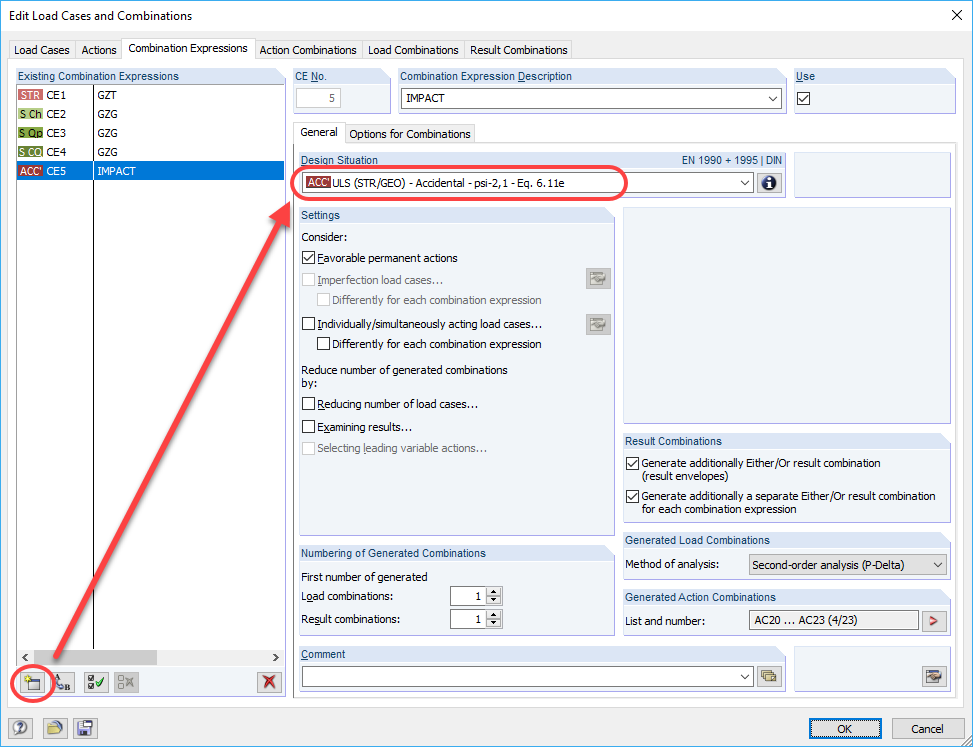 New Combination Expression with Corresponding Design Situation