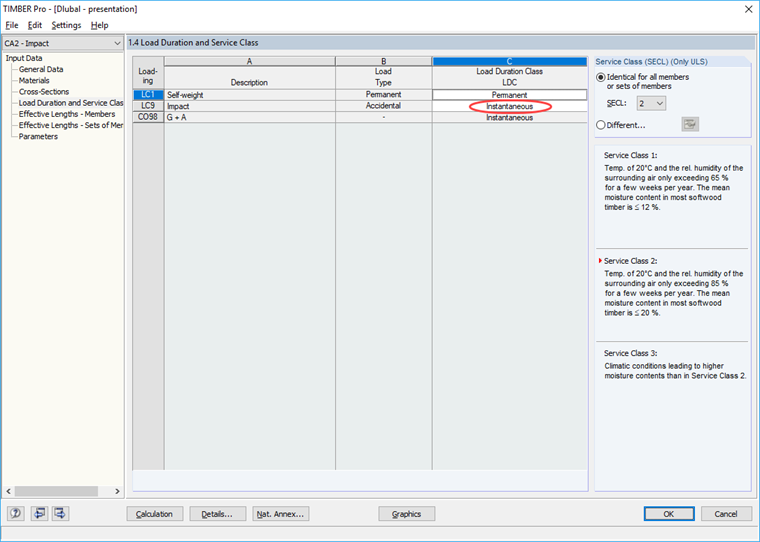 Assigning Load Duration