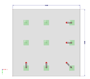 Ground Plan of Concrete Slab on Nine Bored Piles