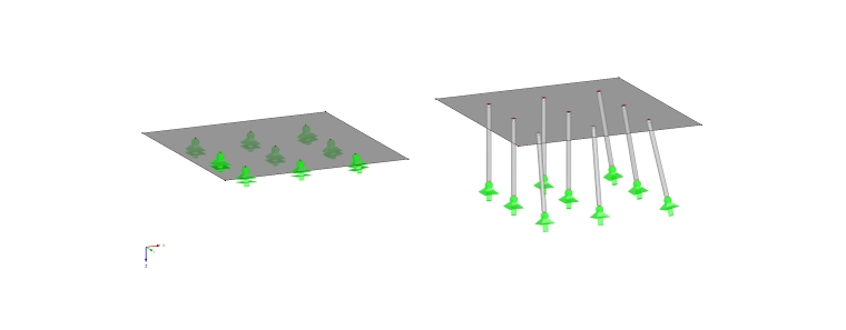 Modeling Options 1 and 2 Without Member Elastic Foundation