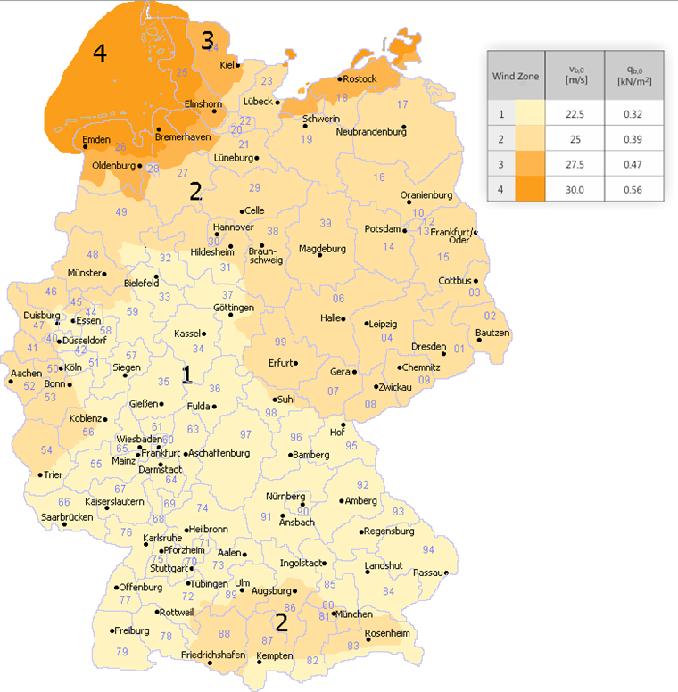 Wind Zones of Germany