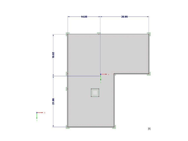 Position of Center of Gravity in [ft]