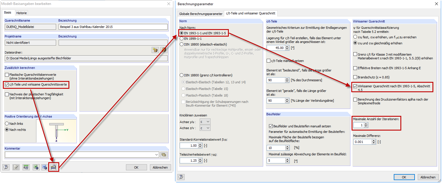 Calculation Parameters