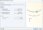 Cable Parameters for Form-Finding