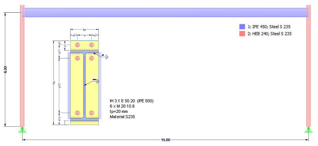 System for First Design Step and Selected Connection