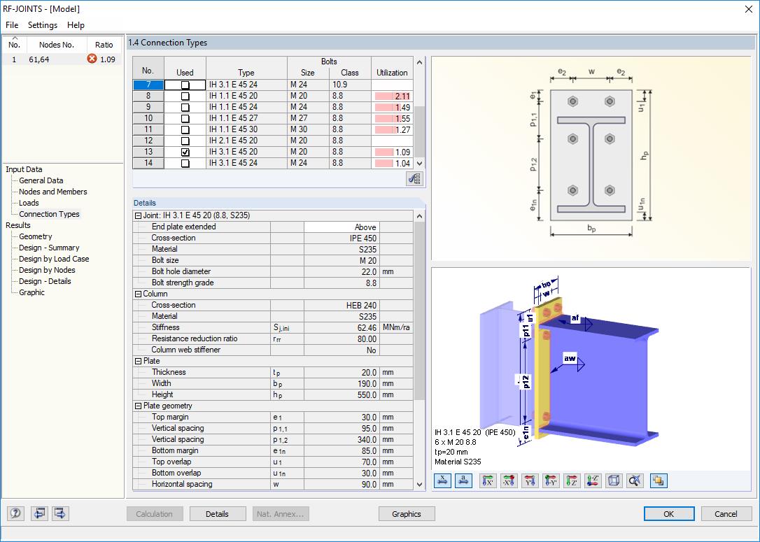 Design of Connection with RF-/JOINTS Steel - DSTV
