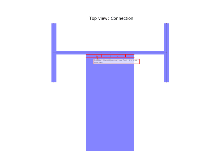 Top View of Connection in Z-Direction
