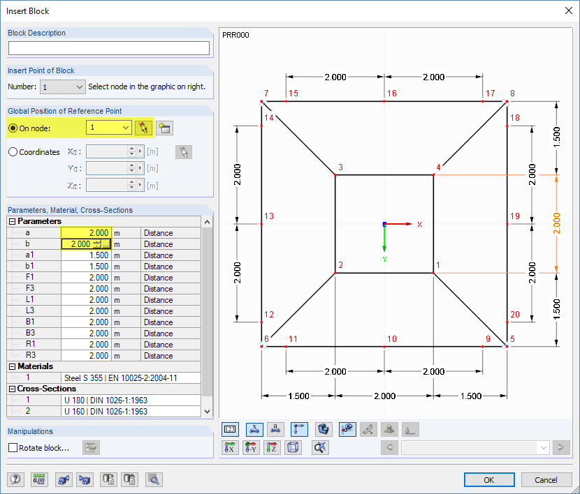 Define Parameters of PRR000 Block