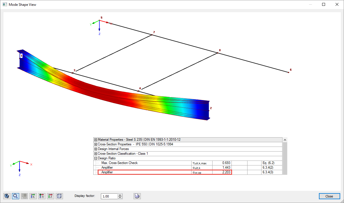 Factor αcr,op Determined by RF-STEEL EC3