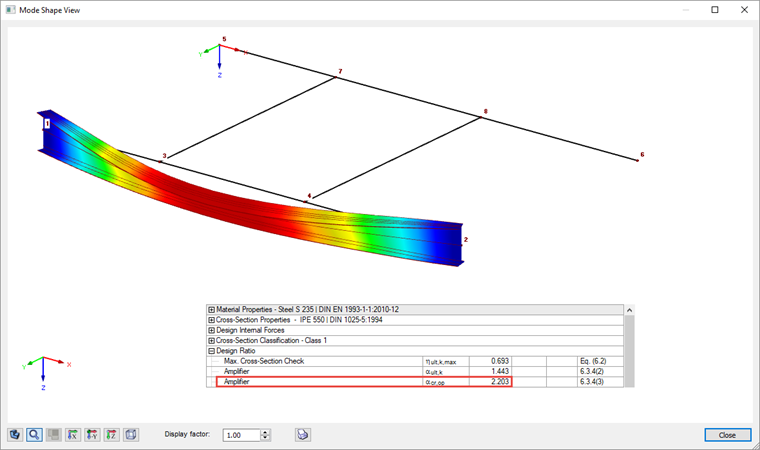 Factor αcr,op Determined by RF-STEEL EC3