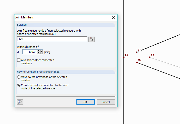 Extending Free Member Ends and Merging Them into Common Node
