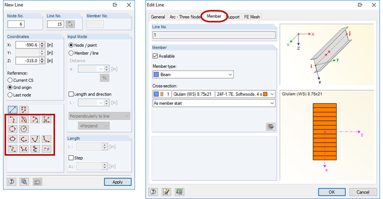 Modeling Curved Member