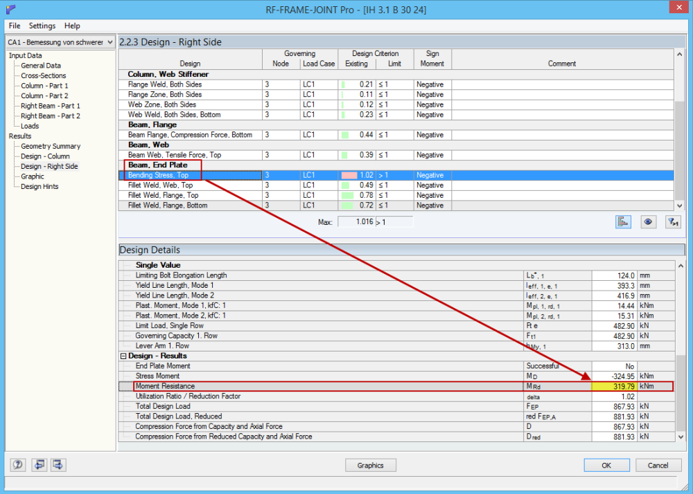 Ultimate Limit State in RF-/FRAME-JOINT Pro