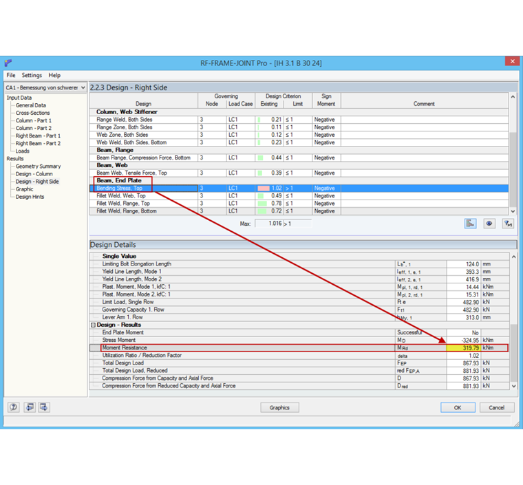 Ultimate Limit State in RF-/FRAME-JOINT Pro