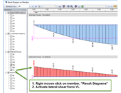 Display of Longitudinal Shear Force VL