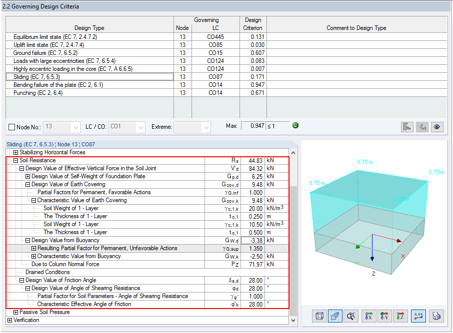 Soil Resistance for Sliding Design