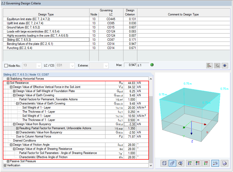 Soil Resistance for Sliding Design
