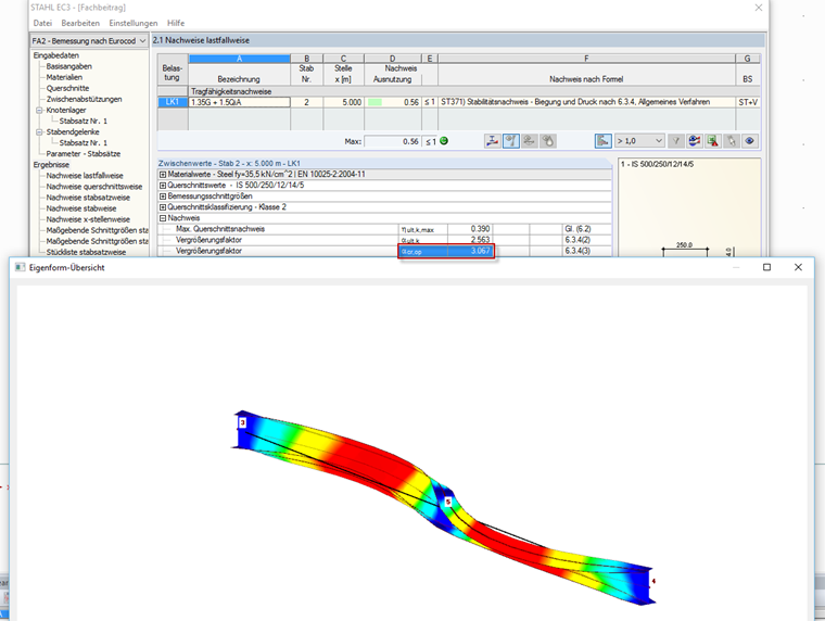 Results and Mode Shape of EC-3 Design
