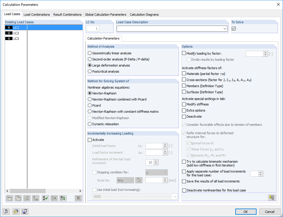 Calculation Parameters