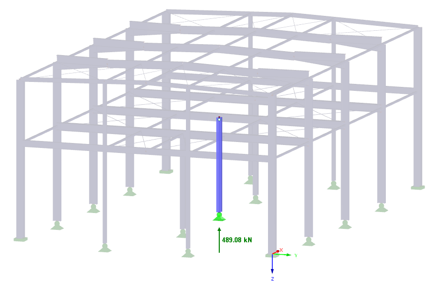 Considered Column of Steel Hall