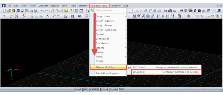 Self-Created EXCEL Tool in RFEM