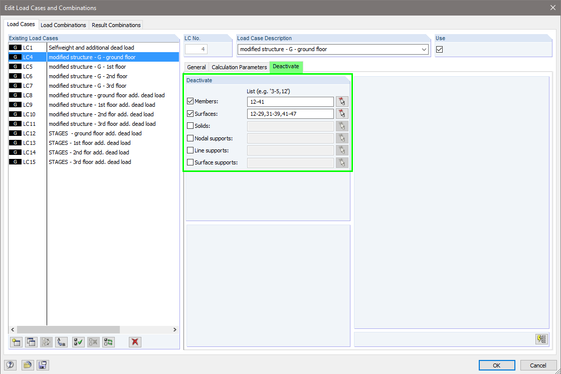 Deactivating Structural Components