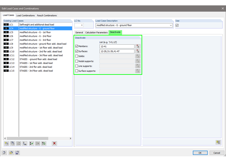 Deactivating Structural Components